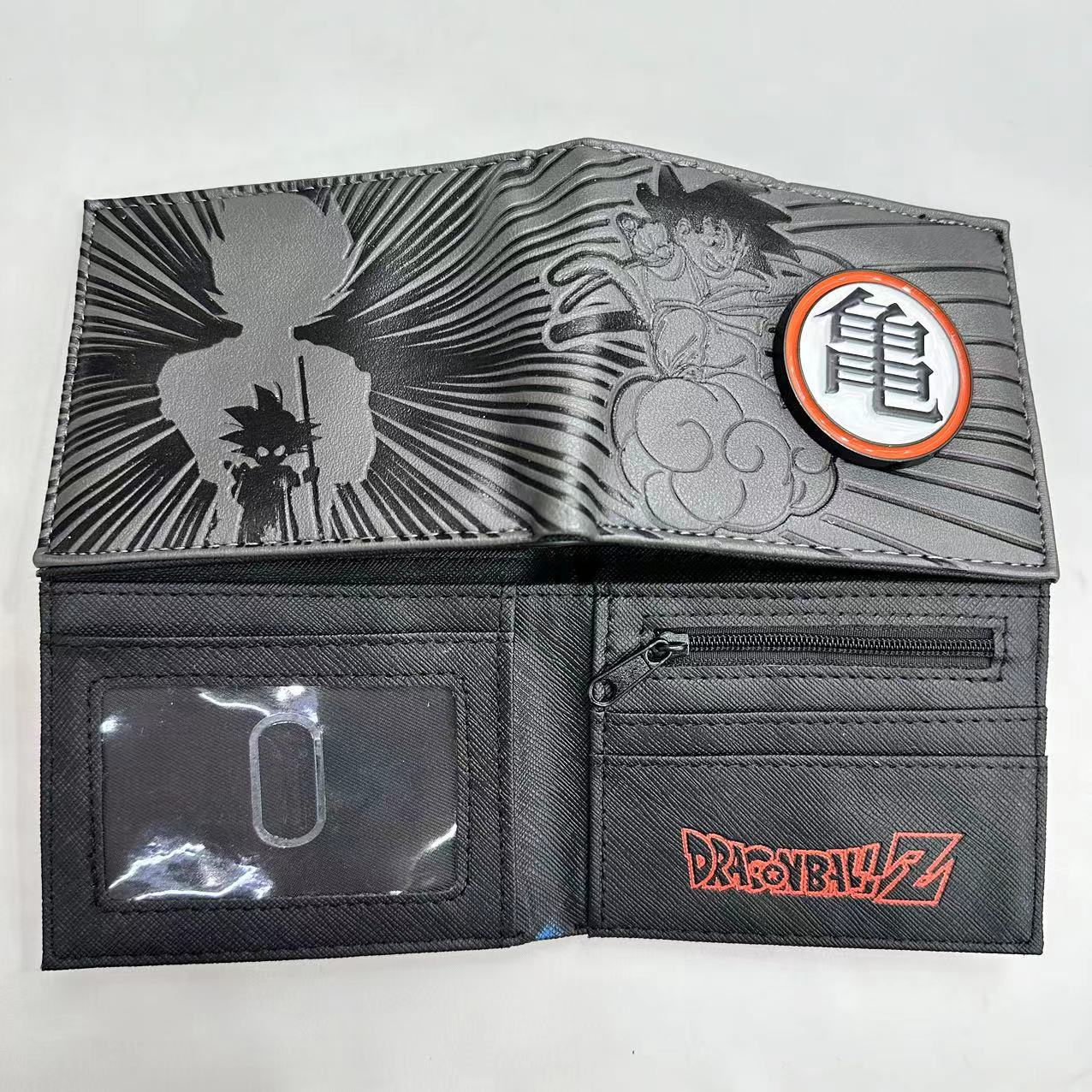 Anime nuevo Dragon Ball dragón Bola de silicona cartera tortuga Wu corto estudiante cartera masculina