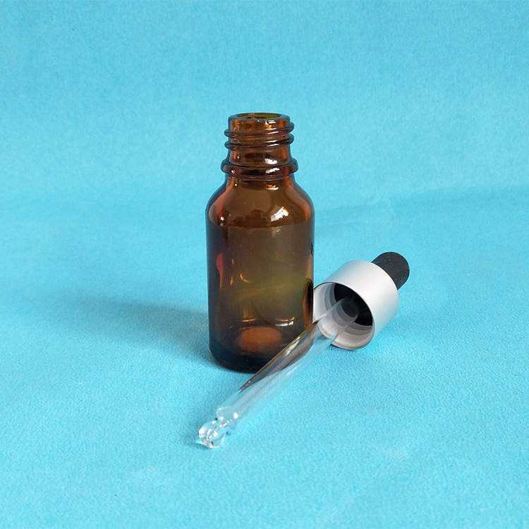 现货供应 15ml茶色精油瓶 精油分装玻璃瓶 15ml棕色精油瓶 香薰瓶