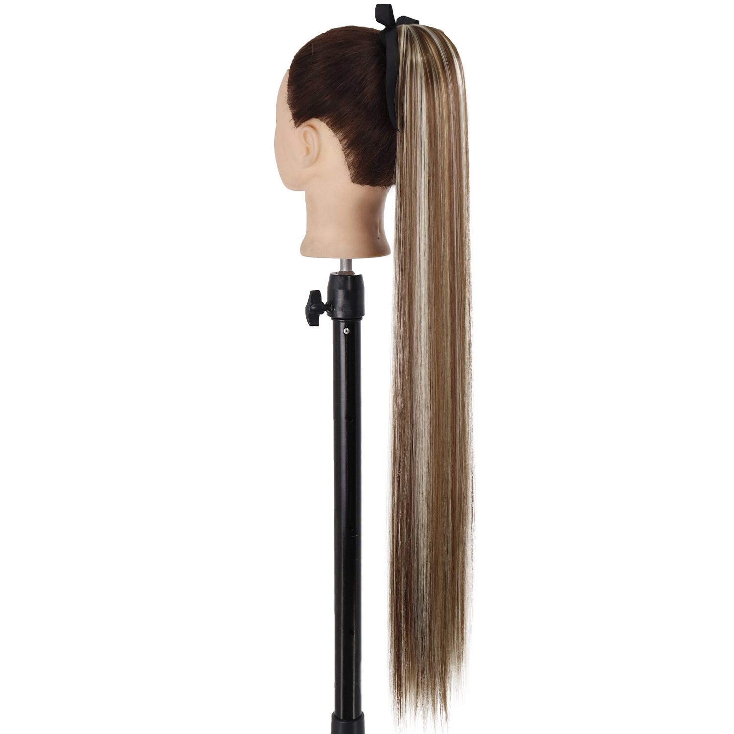 85CM correa de cola de caballo fibra química peluca damas 34 pulgadas extensiones de cabello recto