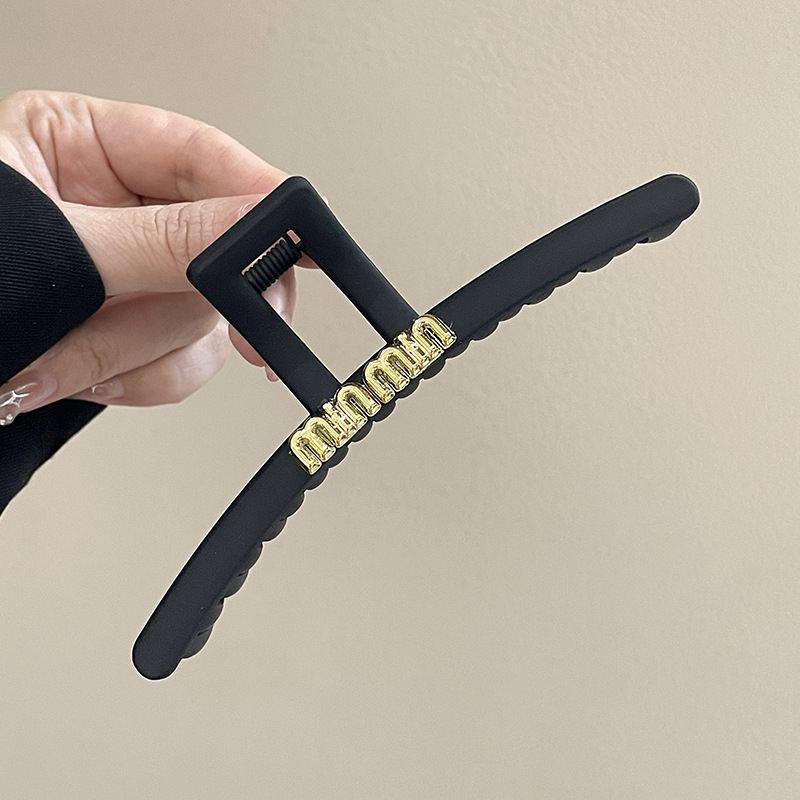 Estilo coreano de alta gama grande clip de agarre negro femenino 2025 nuevo clip de pelo en la parte posterior de la cabeza clip de tiburón clip de horquilla tocado