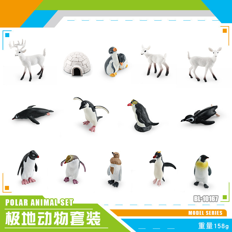 Exportación transfronteriza simulación modelo de animales polares mini animales de invierno ártico beluga morsa cognición educación temprana decoración