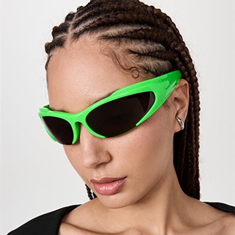 Hip-hop Exaggerated Punk Color Block Ac Special-shaped Mirror Full Frame Women's Sunglasses display picture 1