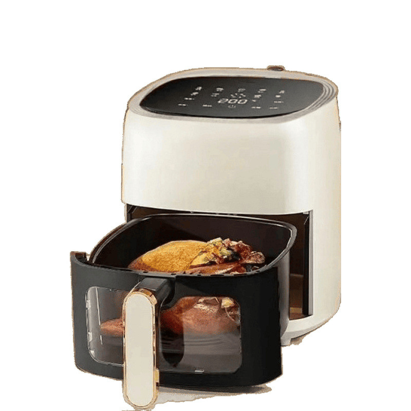 Freidora de aire sin voltear nueva fábrica de horno eléctrico inteligente visual multifuncional de gran capacidad para el hogar una pieza al por mayor