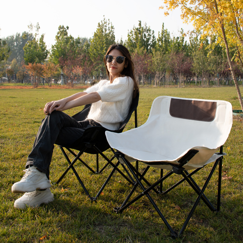 Cross-Border Moon Chair Outdoor Folding Camping Chair Wholesale Portable Picnic Lounge Chair Art Fishing Sketching Stool