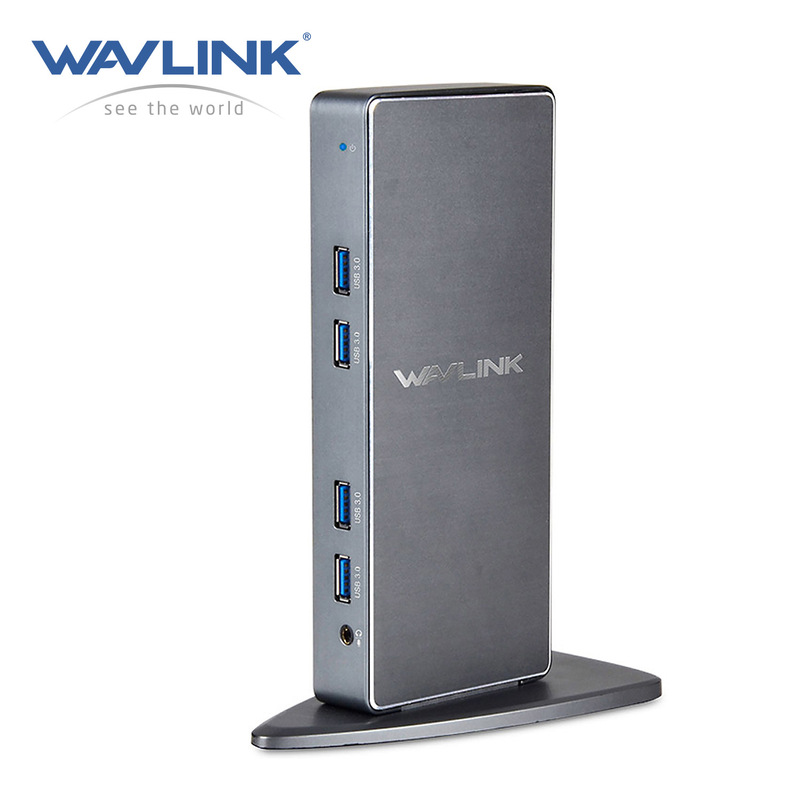 Wavlink Usb3.0 Multi-Screen Graphics Card Multi-Function Docking Station Usb3.0 to Dvi/Vga/Hdmi Converter