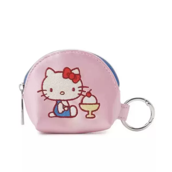 Japanese-style cartoon Kitty earphone storage pouch, cute girl's hanging buckle-style small item storage bag, coin purse accessory