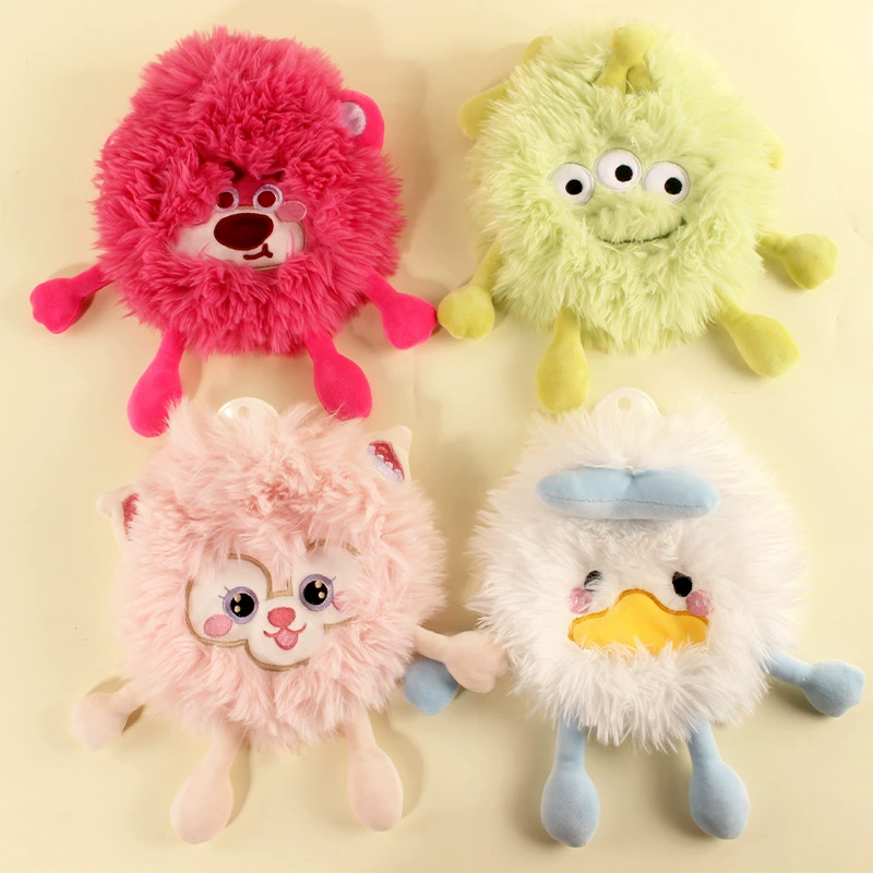 Cartoon plush water container, cute handheld hand warmer for students