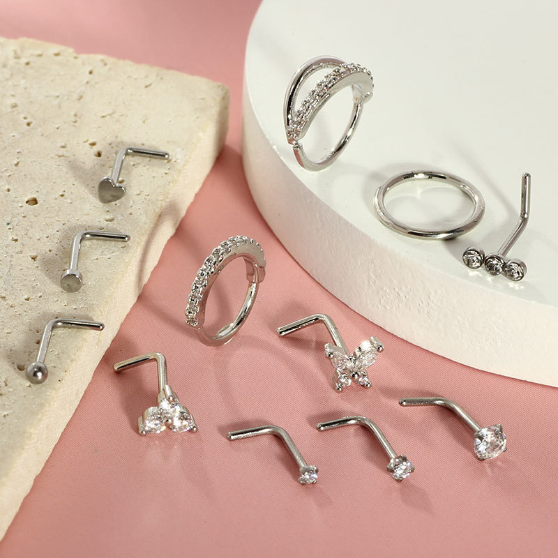 Labret piercing jewelry detail image