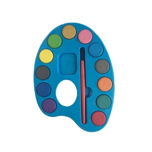 Factory direct solid watercolor set children's hand-painted paint set powder cake transparent solid powder box