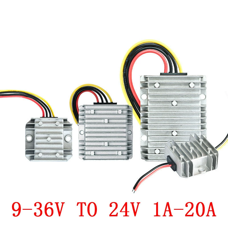 Модуль питания Boost и Buck 24 В Регулятор напряжения 9-36 В Водонепроницаемый понижающий регулятор напряжения 24 В до 24 В