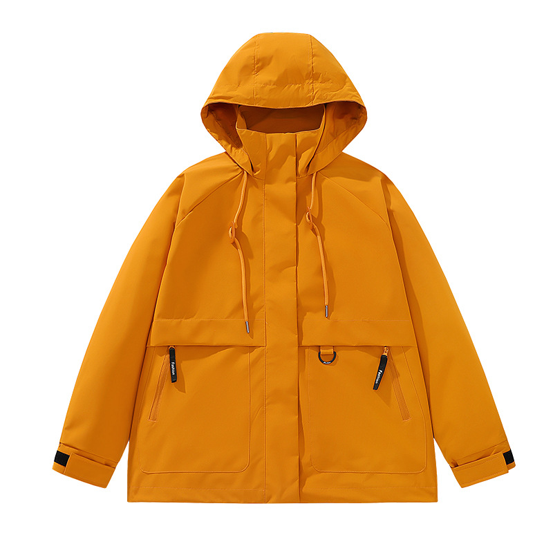 Women's Outdoor Three-Proof Jacket, Hooded Workwear, Windproof and Waterproof, Casual and Loose, Spring and Autumn New Trend