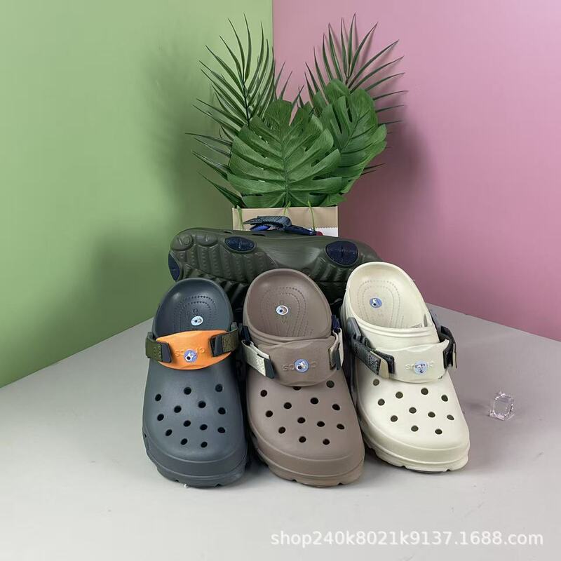 Summer Cross New Style Unisex Trilobed Clogs Beach Sandals Slippers Couple Men's Sandals Women's Wholesale Slippers