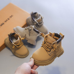 New Fall/Winter Children's Leather Boots: Trendy & Stylish Boy's and Girl's Western-Style Martin Boots with Non-Slip, Soft Soles—Perfect for Toddlers and Older Kids