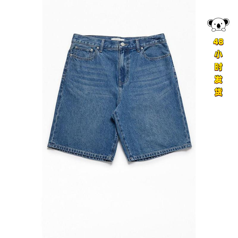 K 92624 Vintage loose denim capris Hong Kong style retro denim shorts