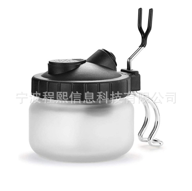 玻璃喷笔清洗壶批发清洗瓶 废液收集壶带金属架 气动喷笔清洗工具