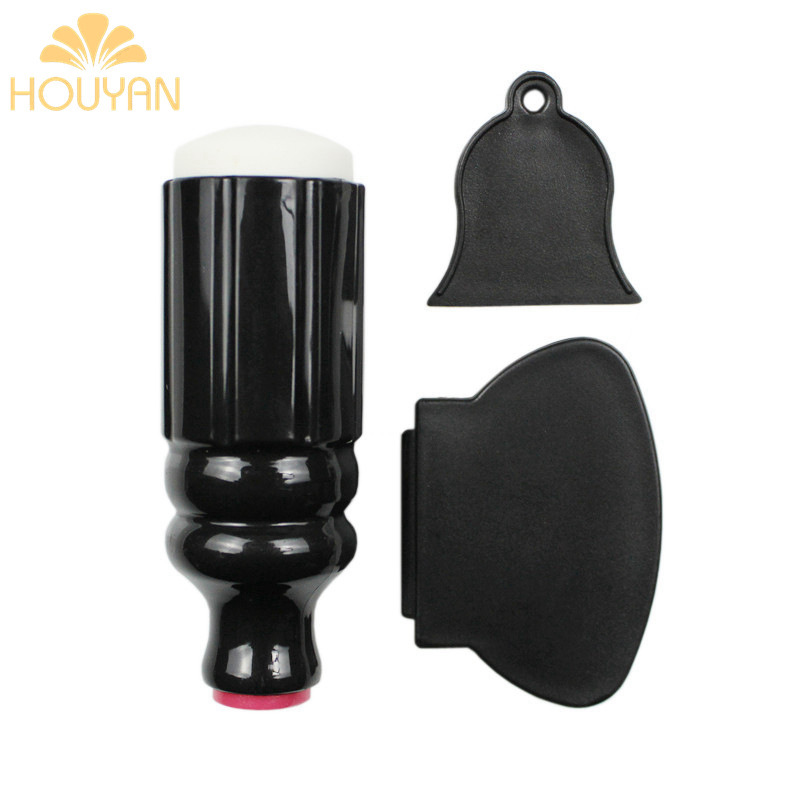 Nail art big seal scraper red double-headed silicone seal soft and hard two-headed nail polish printing mimeograph head Template