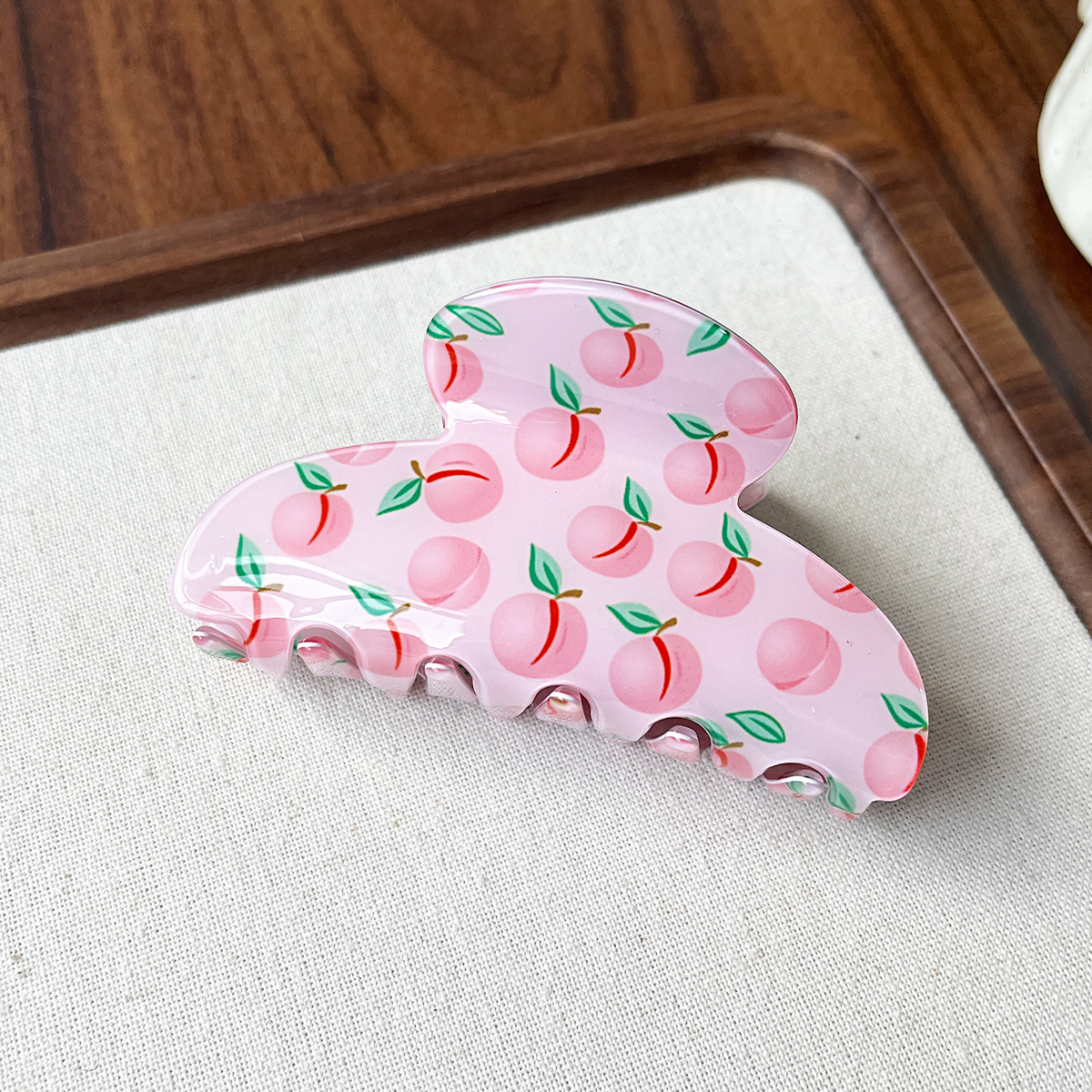 Coreano acrílico impresa pegando clips lindos clips de cabello de fruta clips de tiburón de tamaño grande dulce joyas de cabello de mujer