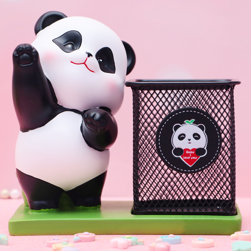 Douyin venta caliente red tela tela portalápices resina creativa decoración de escritorio caja de almacenamiento suministros para estudiantes regalos para niños