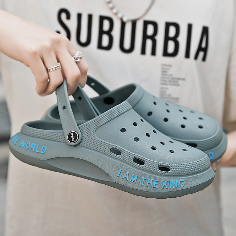 Hole Shoes Men S Summer New Thick Soled Outerwear Baotou Slippers Non Slip Men S Sandals Beach Shoes Sandal_voghion.com