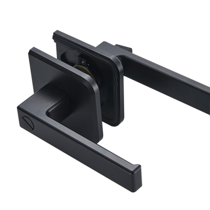 Sur de China estrecha cerradura de la puerta plana baño minimalista baño de vidrio titanio magnesio aleación de aluminio cerradura de la puerta del hogar manija de la puerta universal