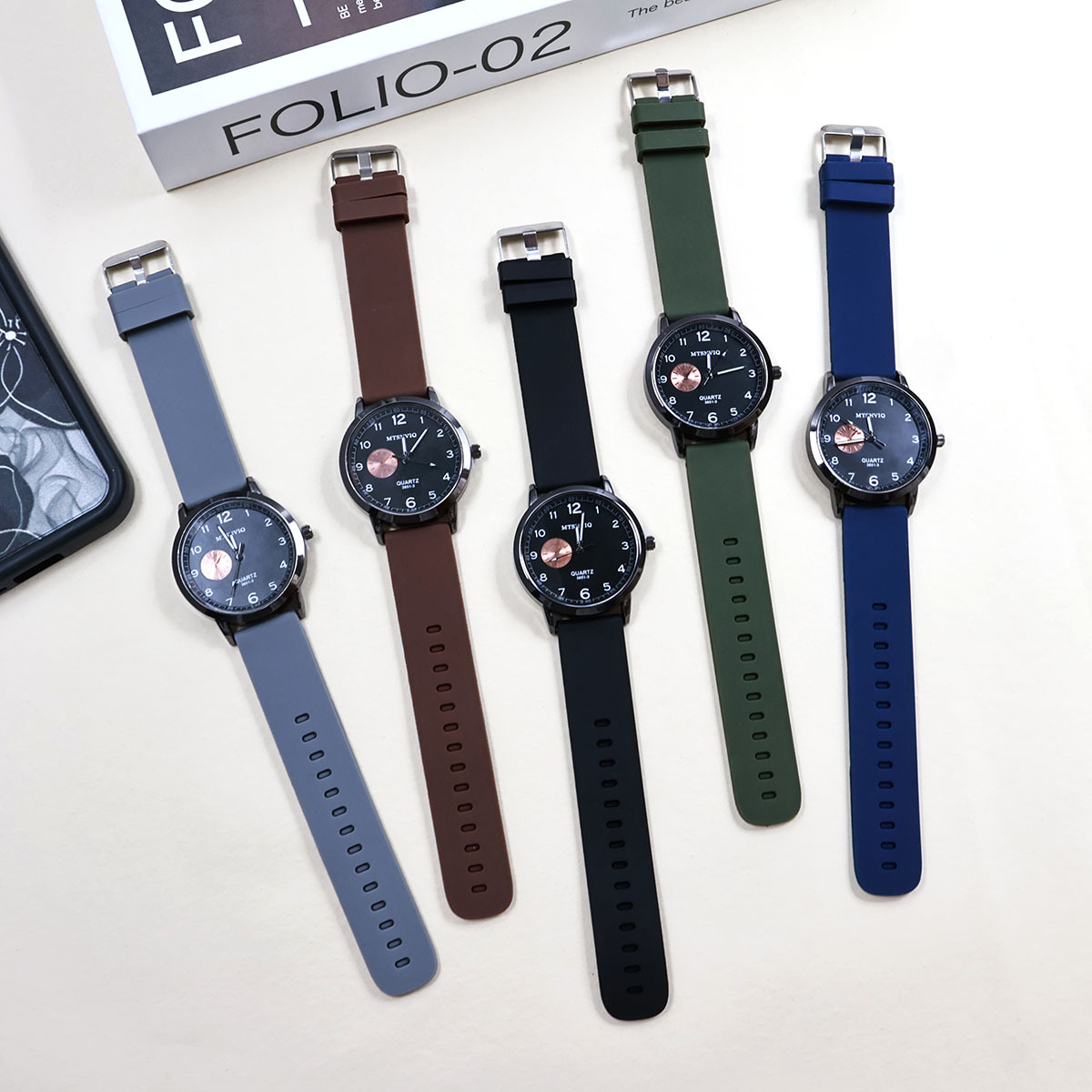 Exam-Specific Silicone Band Men's and Women's Student Watches High-Value Quartz Watches for Junior High School Students Trendy Casual Watches