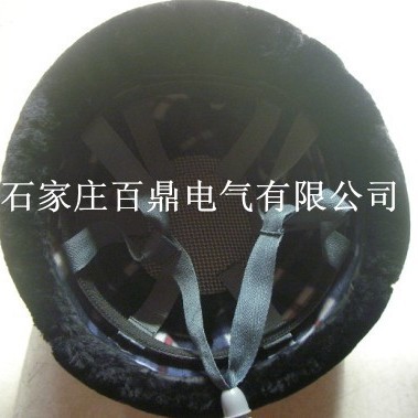 电工冬季用羊剪绒式近电感应提示器安全帽 寒冷地区户外棉安全帽