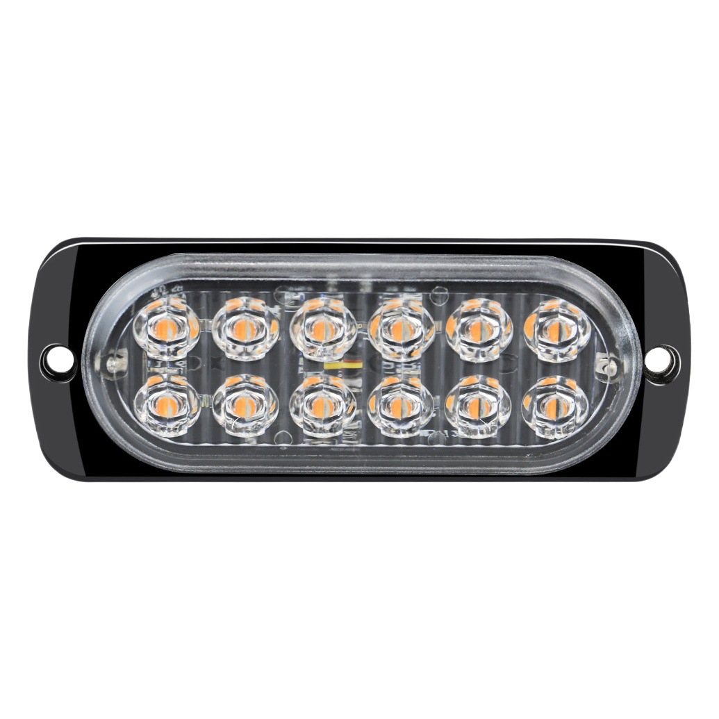 DXZ camión 12-24V luz de advertencia de la señal lateral del cuerpo del coche 12LED flash ultrafino luz estroboscópica 36W