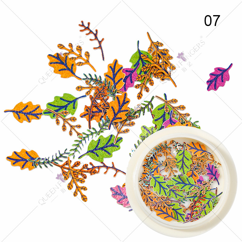 Joyas de manicura de la princesa inswind coloridas flores y hojas pájaros mariposas primavera serie de pulpa de madera parche de manicura