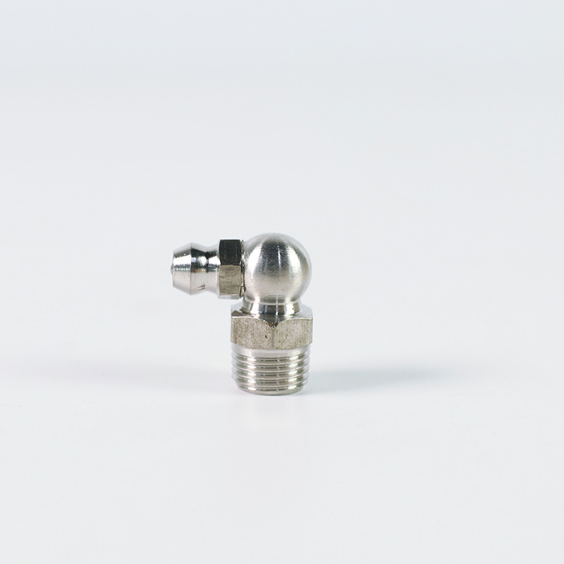 304不锈钢黄油嘴1/8-27NPT-90°美制SAE J534工程机械挖掘机专用