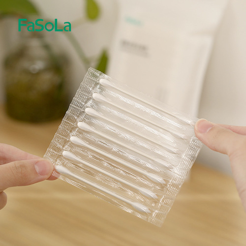 FaSoLa makeup cotton swab disposable double-ended cotton swab cotton swab small pointed ear pick ear scoop cotton swab