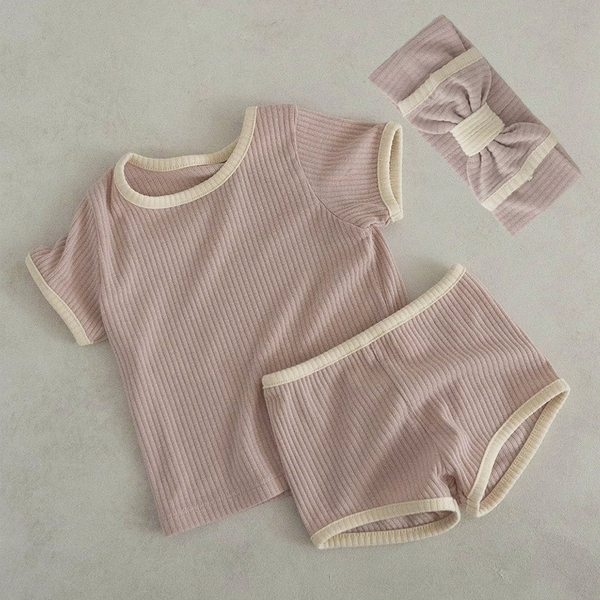 Pink-purple purple set, headband