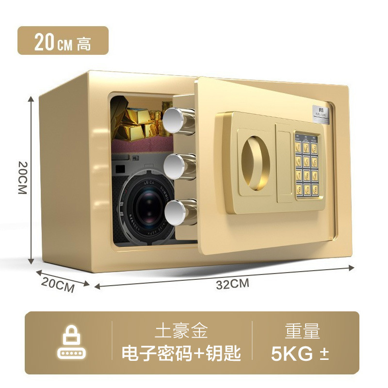 b【】20cm 로컬 골드-전자 비밀번호 + 키