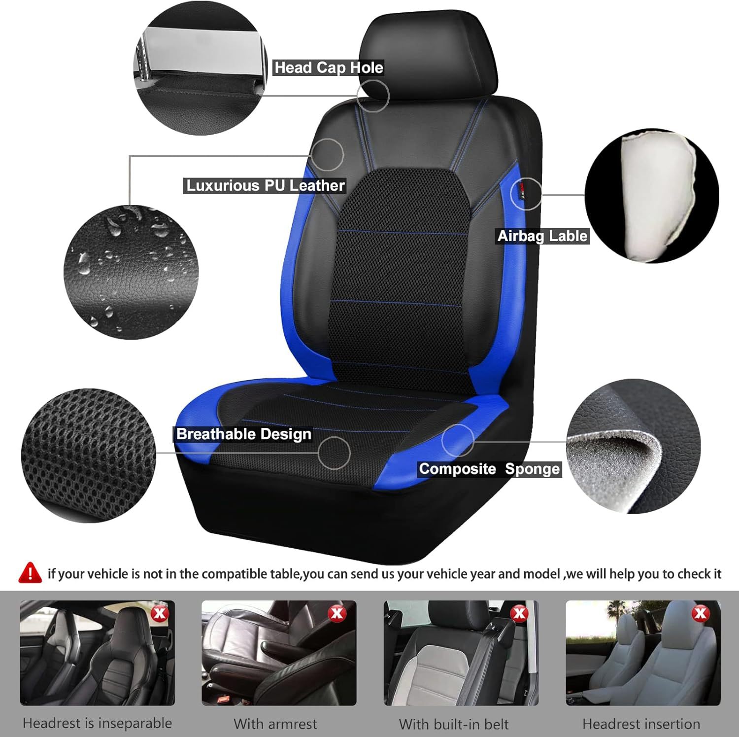 General Motors Seat Covers Sandwich-Style Pu Leather Russia Mexico Usa Foreign Trade Export