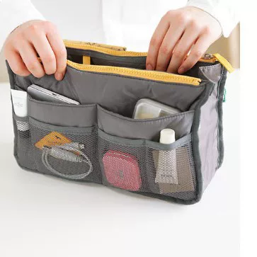 Korean Multifunctional Double-Folding Makeup Bag, Large Capacity, Thickened Classification Bag, Travel Digital Product Storage Handbag
