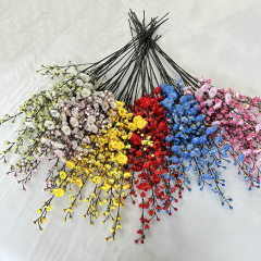 舞い上がるプラスチックの竿の5叉の梅の花の中国式の禅の意の梅のシミュレーションの花の客間の装飾の人造の花の置物