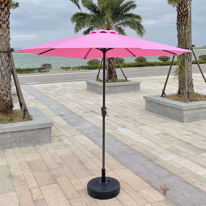 2m Outdoor Umbrella, Patio Umbrella, Sunshade and Rainproof Umbrella, Central Pole Umbrella, Sun Umbrella, Outdoor Kiosk Commercial Beach Umbrella