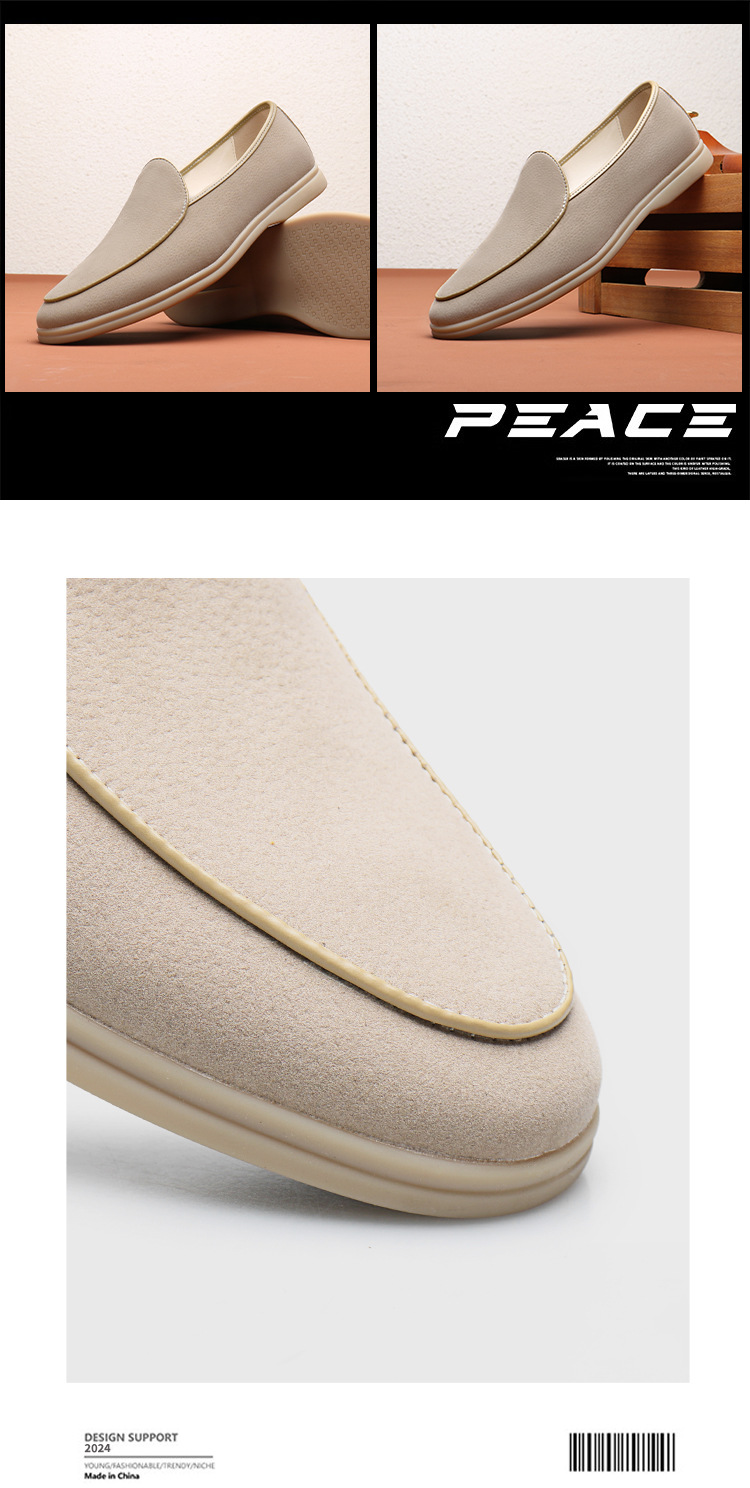 Men's Shoes Formal Shoes Spring New Loafers One Foot Stirrup Soybean Shoes_vogvips.com