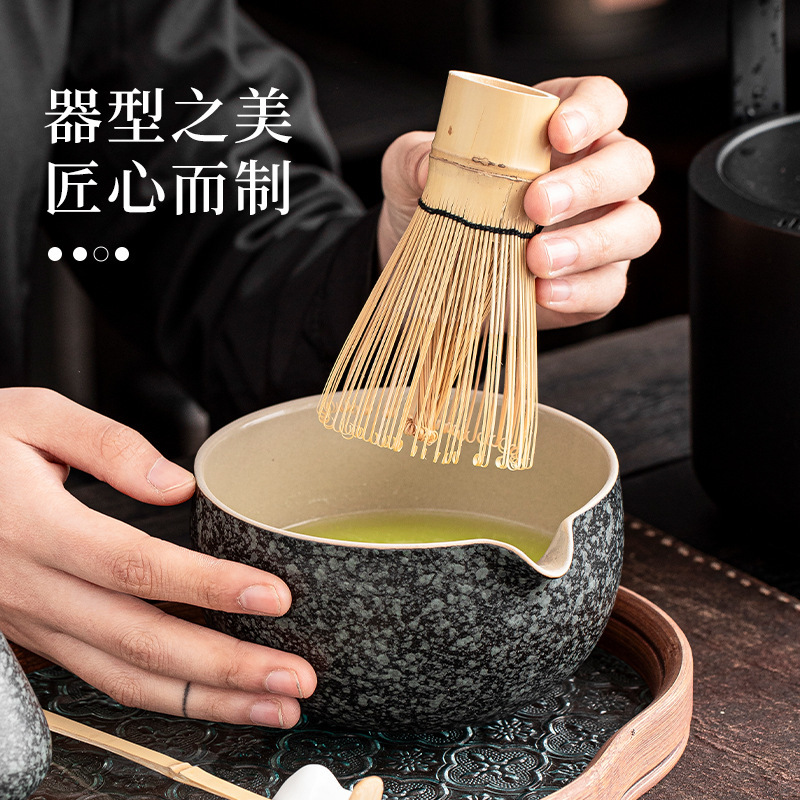 Japanese Matcha Bowl, Matcha, Song Dynasty Tea Making Tools, Ceramic Tea Bowl, Tea Cup, Stirrer, Matcha Brush, Tea Whisk Set