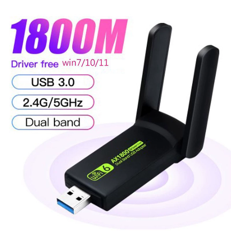 Wi-Fi 6 беспроводная сетевая карта USB 3.0 ноутбук/настольный компьютер двойной диапазон AX1800M беспроводная сетевая карта Free-Drive