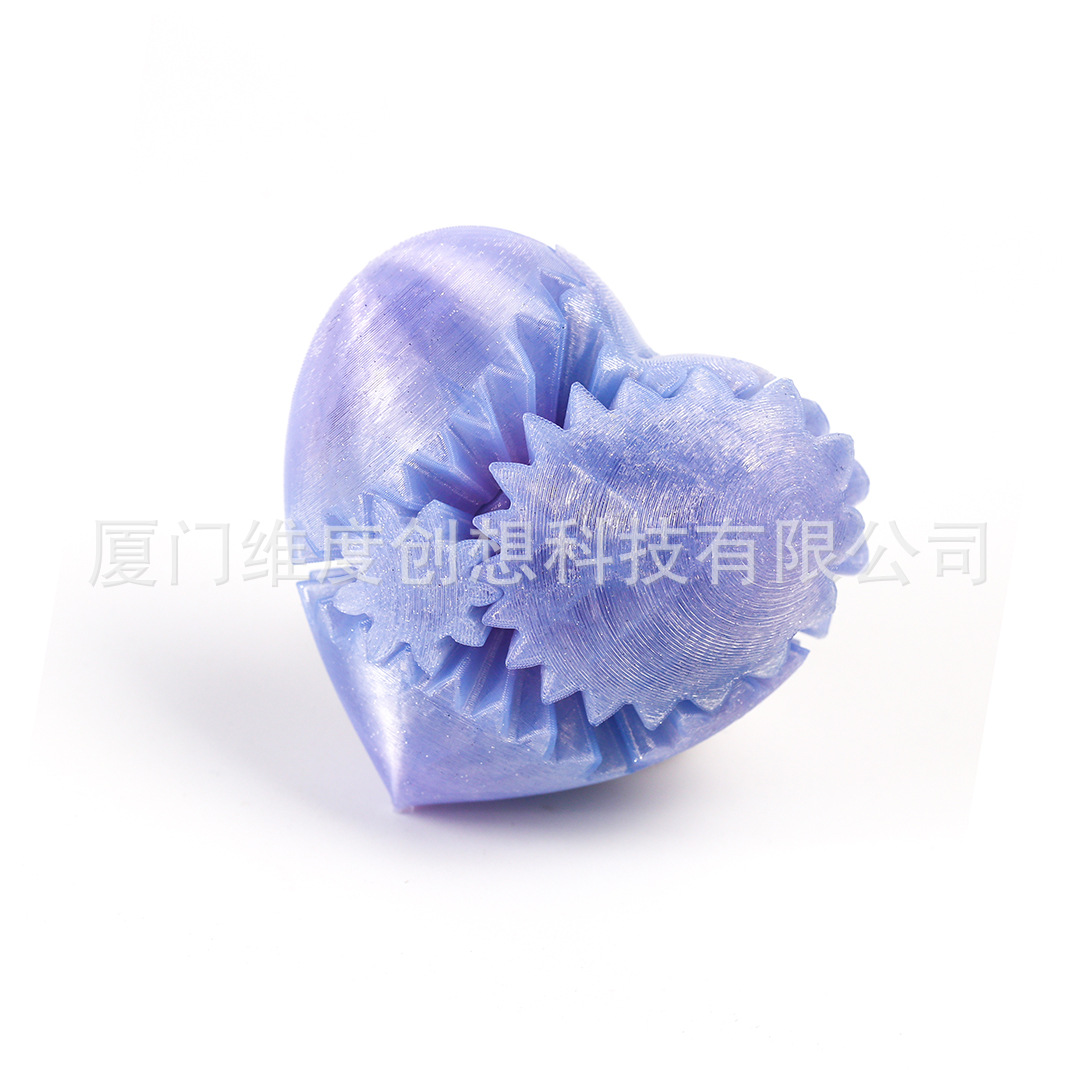 Transfronterizos amor en forma de corazón Gear Ball 3D impresión reducción de presión juguetes adornos regalos de San Valentín bola giratoria