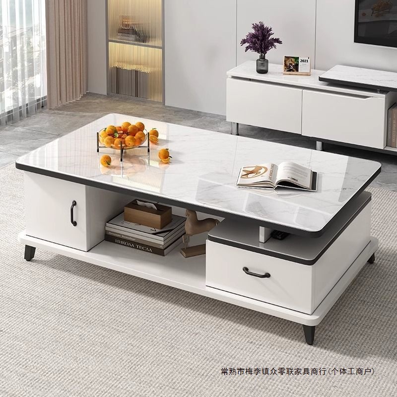 Tempered Glass Coffee Table Living Room 2025 New Accessible Luxury High-End Balcony Small Tea Table Small Apartment Tea Table Small Table