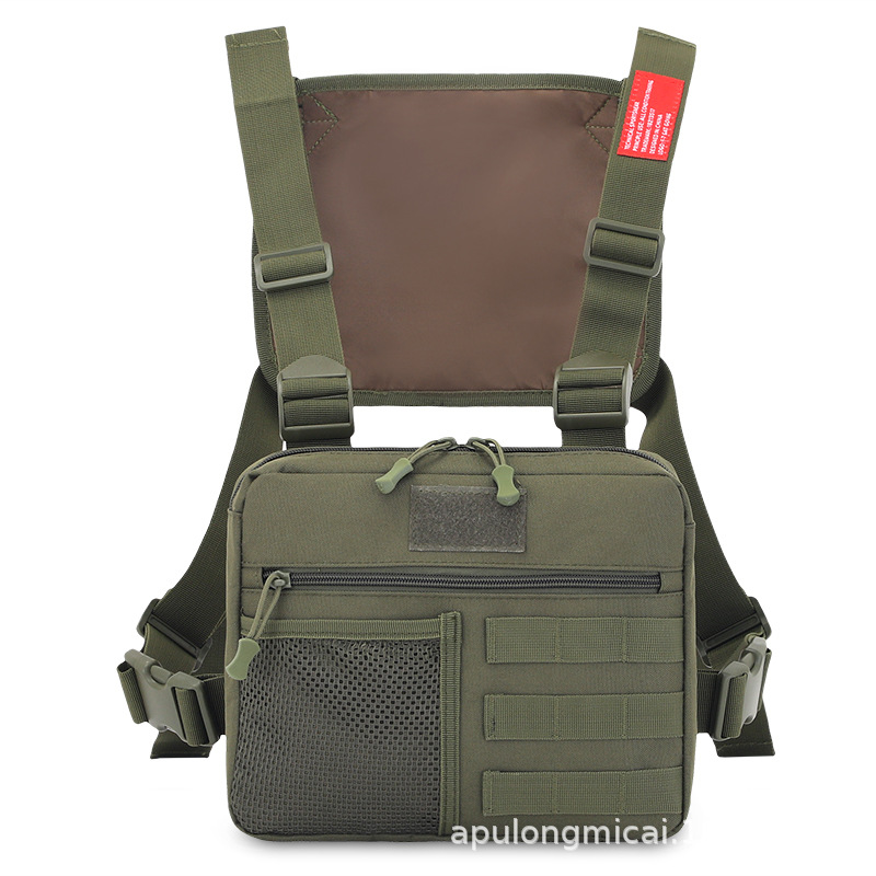 2025 nuevo chaleco funcional bolsa de chaleco de camuflaje para hombres mochila táctica de Camping ropa de trabajo motocicleta bolsa de pecho para hombres al por mayor