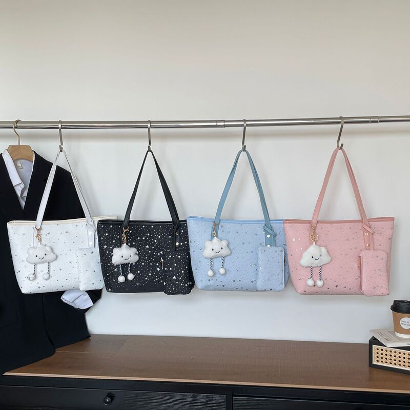 Polka Dot Print Bow 2026 New Fashion Trendy Large Capacity Casual Shoulder Handbag Underarm Tote Bag for Women