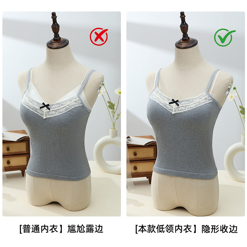 高品质低领内衣女夏薄款无痕粉底液隐形小胸聚拢美背细肩低胸内衣