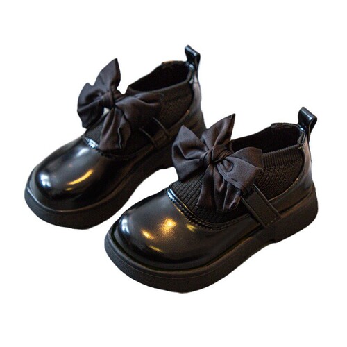 Children's Butterfly Bow Soft Sole Cotton Boots New Style Ankle Shoes for Girls, Suitable for Middle and Large Children and Students