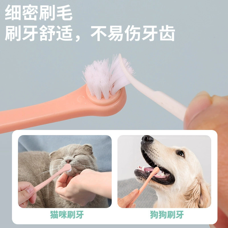 cepillo de dientes para mascotas cepillo de dientes para perros gatos herramientas de limpieza oral cepillo de dientes de nylon fabricantes al por mayor