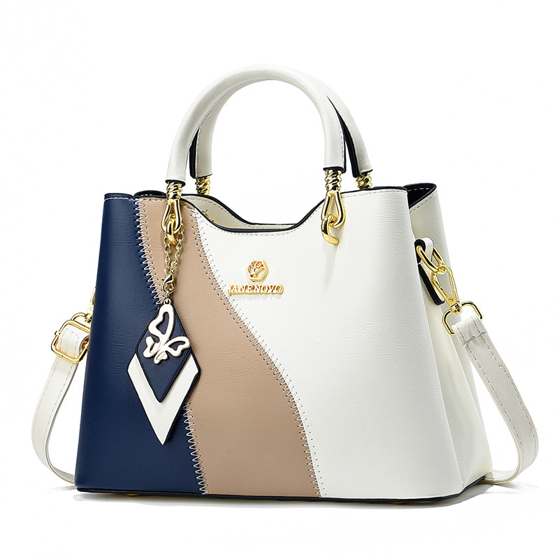 [Bolso de mujer transfronterizo] bolso de mujer a juego de color 2023 nuevo bolso versátil color de contraste de gran capacidad bolso de hombro de moda