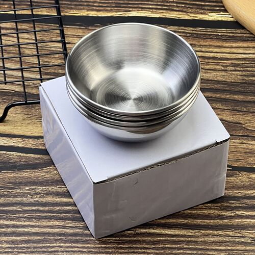 Cross-border direct supply of golden snack stainless steel dipping dishes Creative titanium-plated seasoning soy sauce dipping sushi seasoning dishes