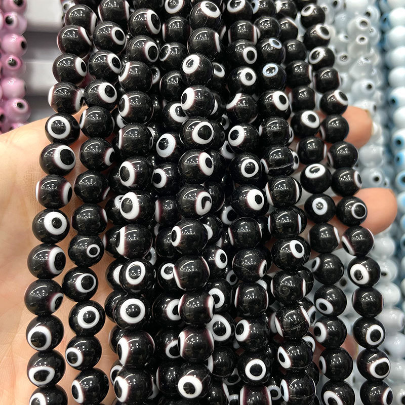Cuentas de vidrio turcas con diseño de ojo turco, cuentas sueltas de colores, cuentas pequeñas, accesorios de joyería DIY, cuentas de vidrio image 15