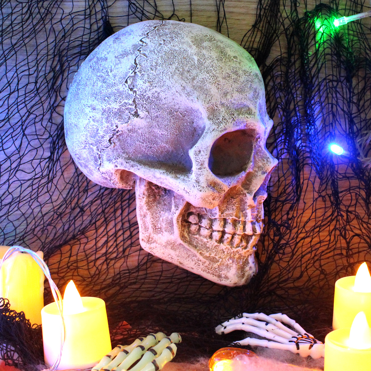 Creative Halloween Cartoon Skull Character Ornaments Home Resin Crafts  Ghost Festival Decoration Gift 